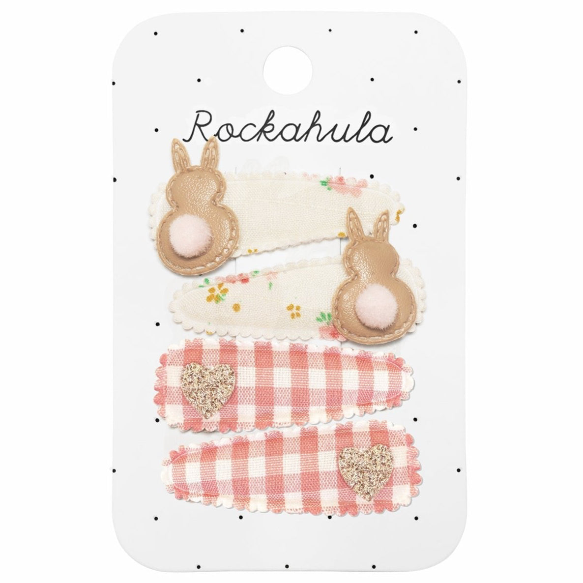 Clips para el pelo ROCKAHULA kids · tiny blossom bunny fabric