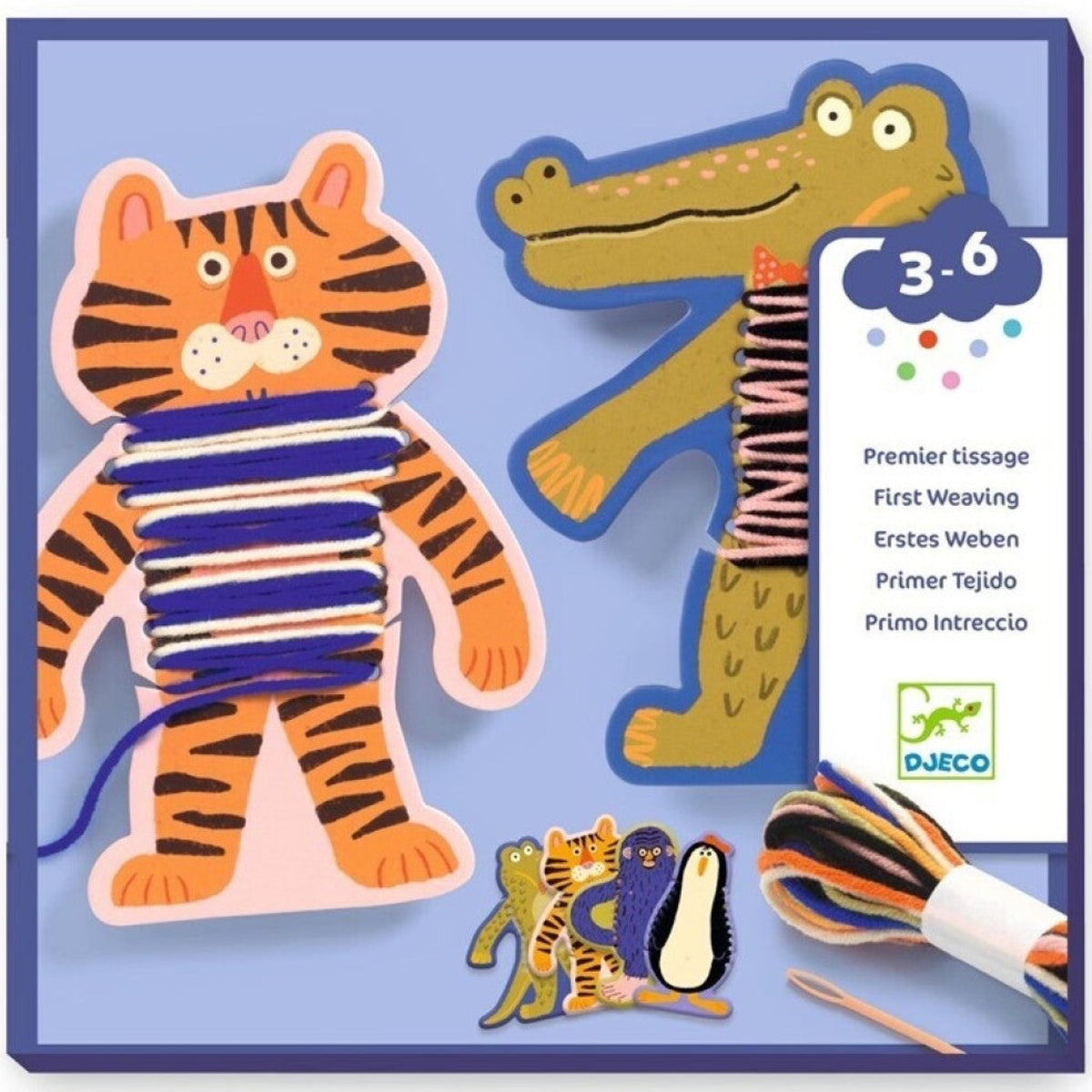 Ensartes tejido jersey de animales