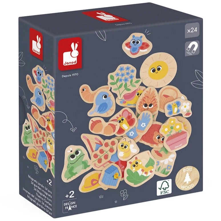 Imanes de madera: jardín