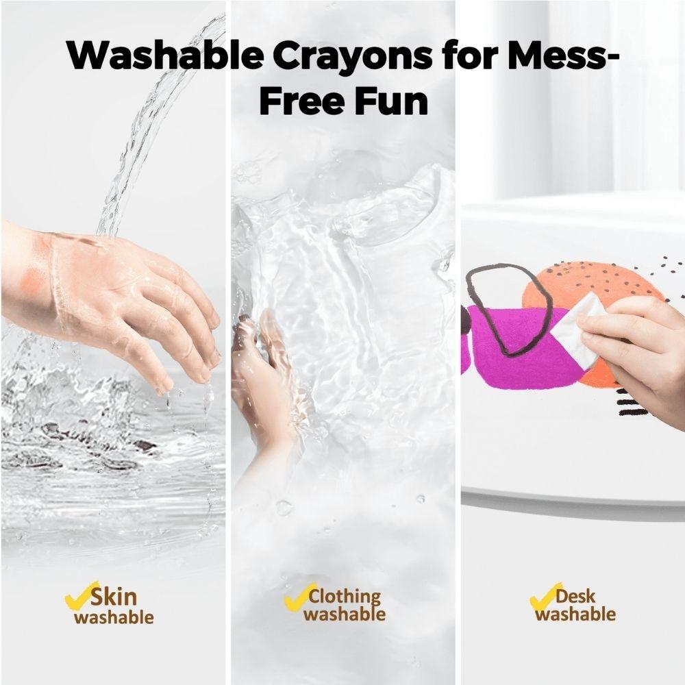 6 crayons suaves lavables