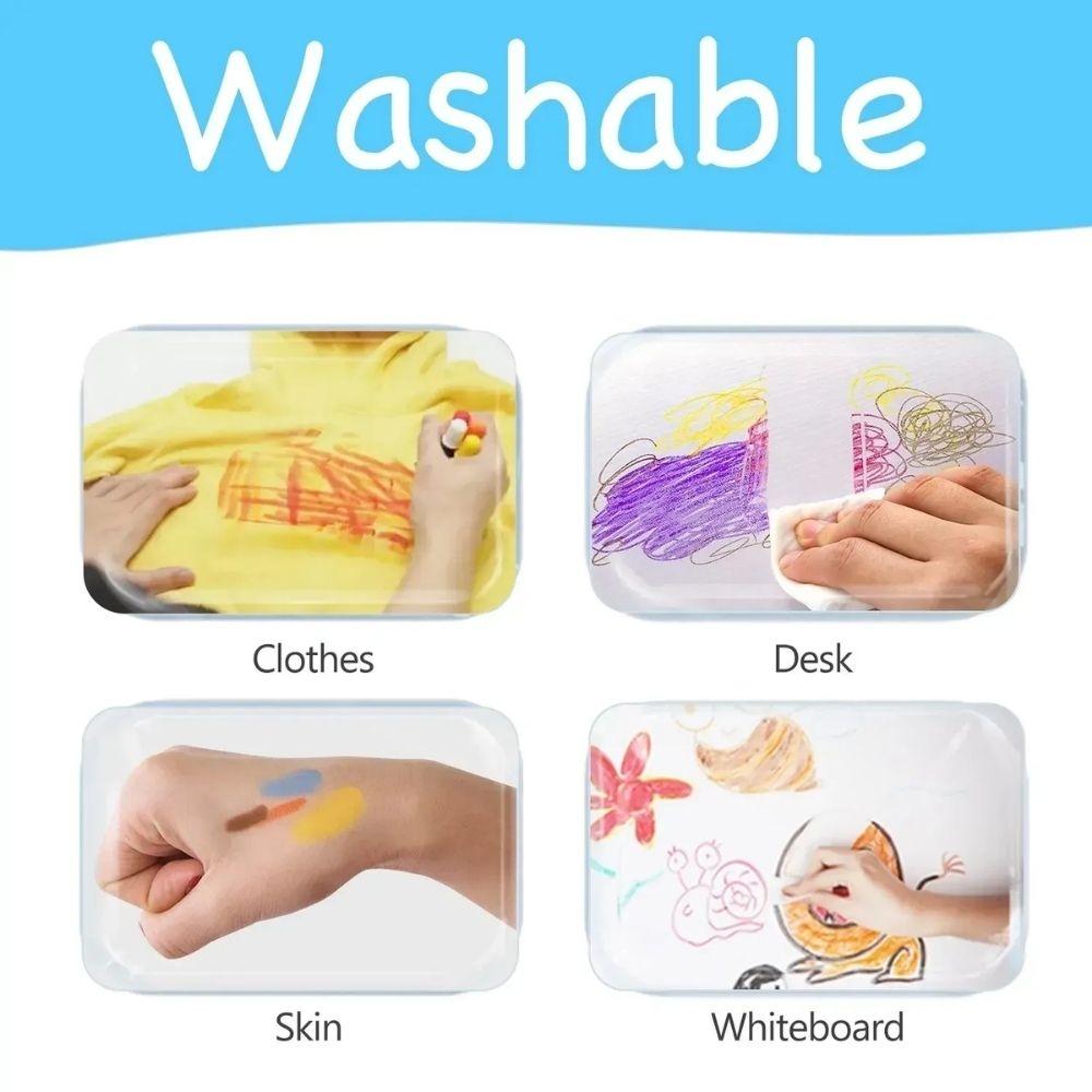 6 crayons suaves lavables