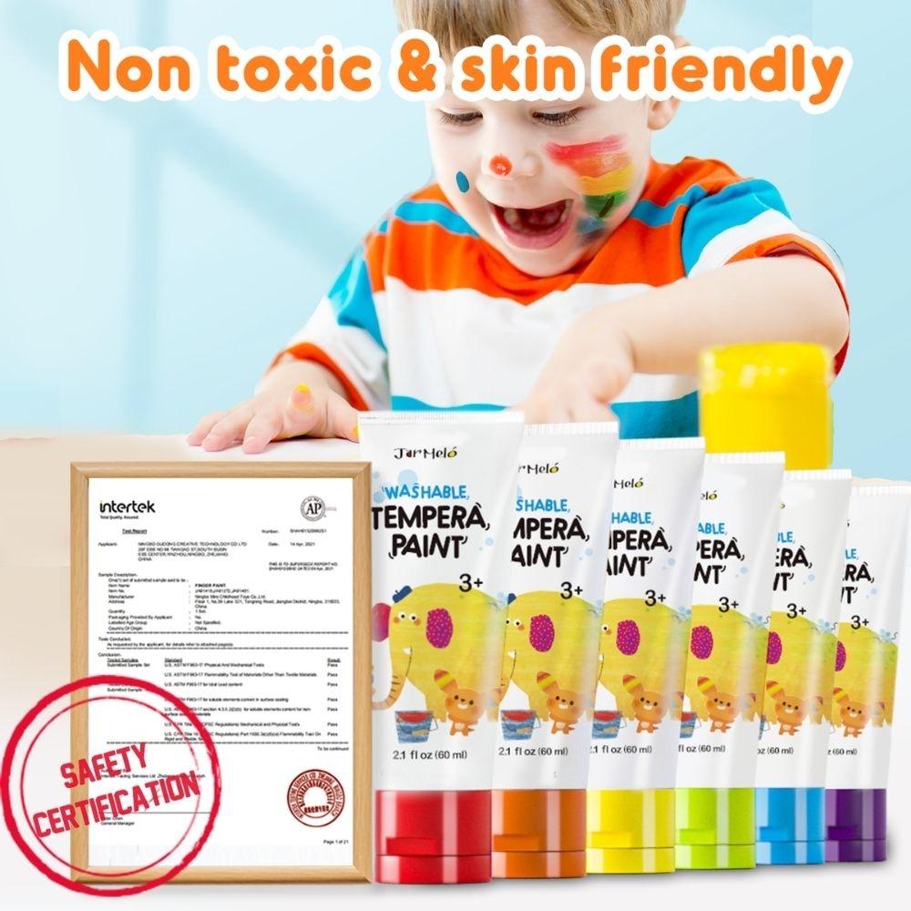 6 botes de pintura de dedos