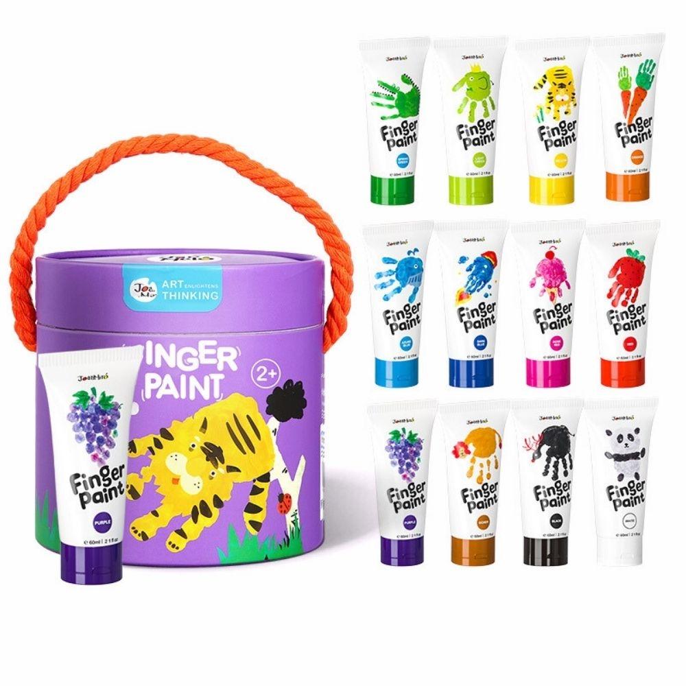 12 botes de pintura de dedos