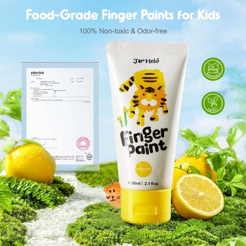 12 botes de pintura de dedos