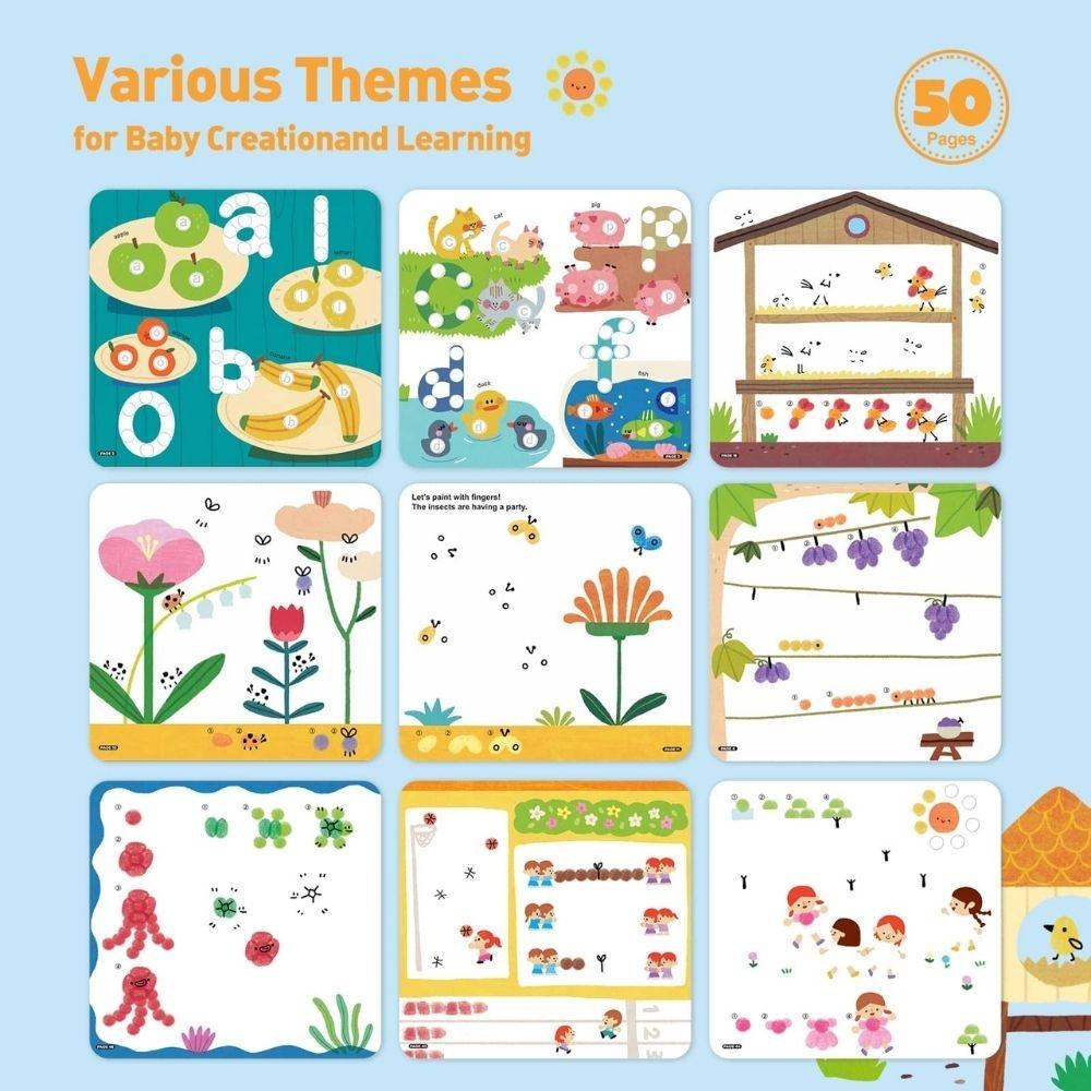 Libro creativo ¡pinta con los dedos! A LIVELY FOREST