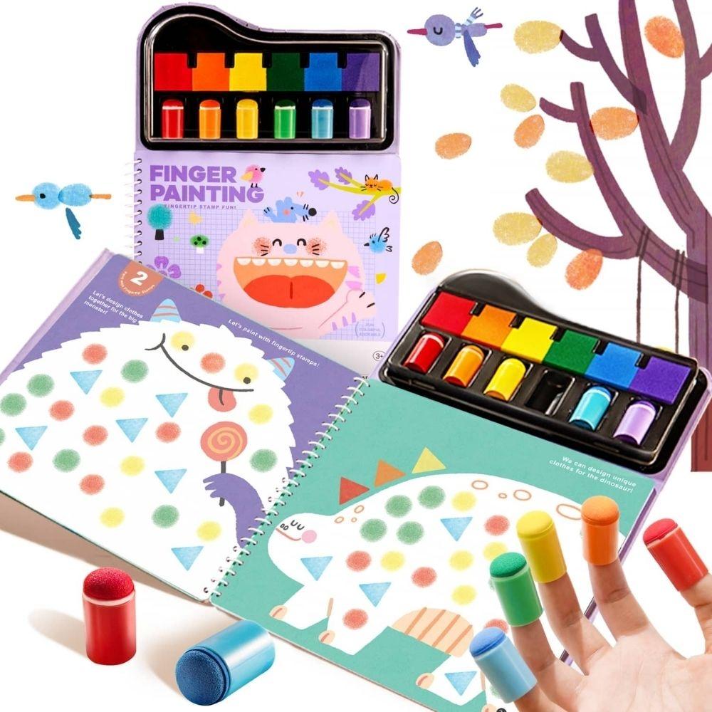 Libro creativo ¡pinta con los dedos! FINGERTIP STAMP FUN