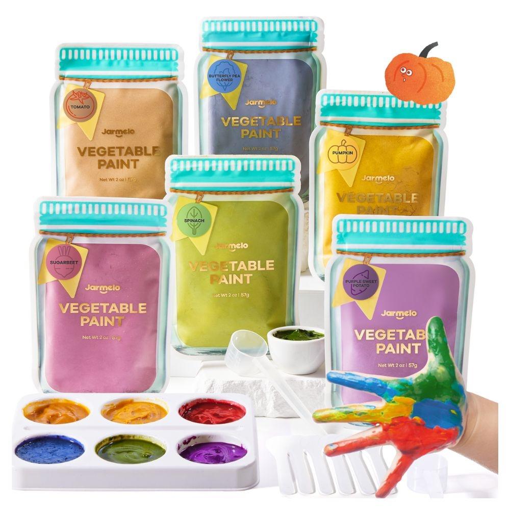 Pintura de dedos vegetal en polvo: 6 colores