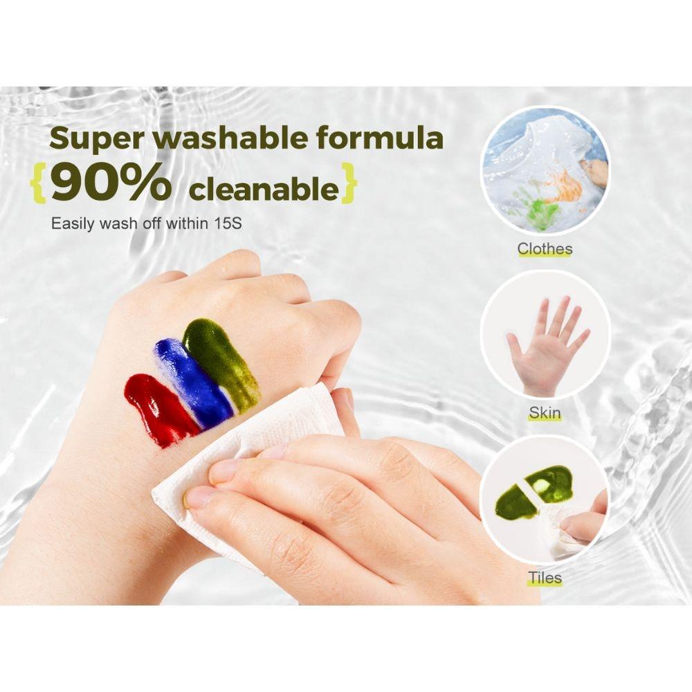 Pintura de dedos vegetal en polvo: 6 colores