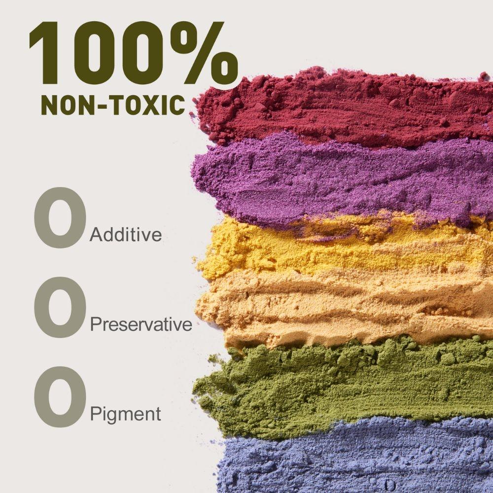 Pintura de dedos vegetal en polvo: 6 colores