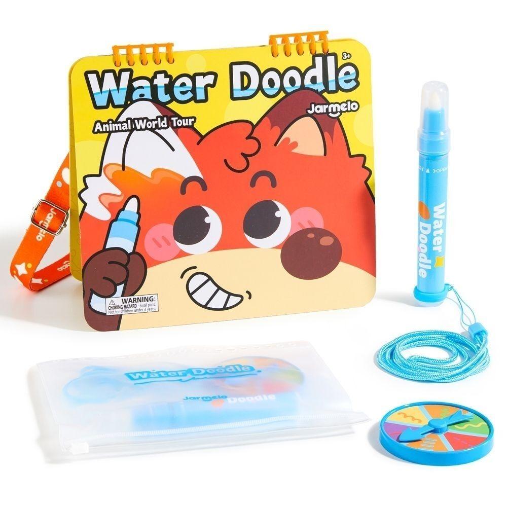 Cuaderno para colorear con agua: animal world tour