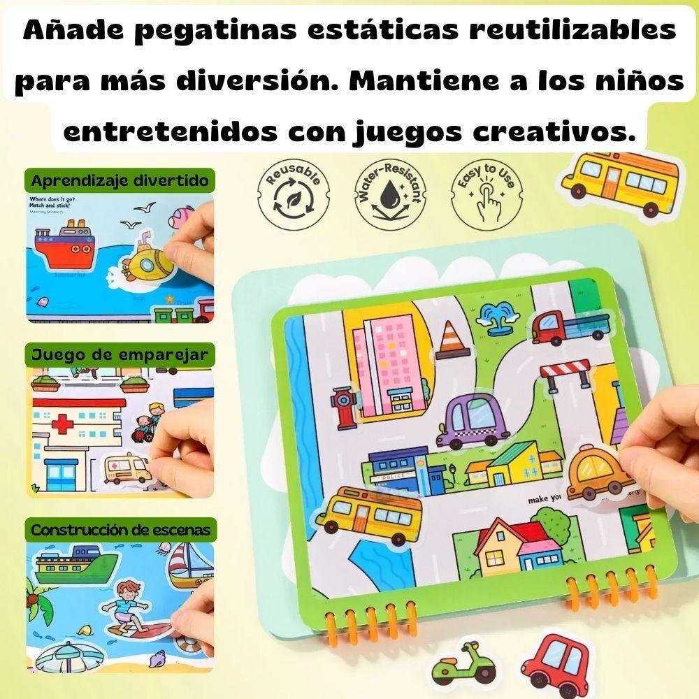 Cuaderno para colorear con agua: vehicle adventure