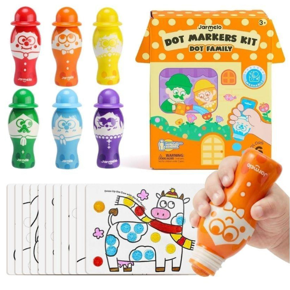 Set creativo 6 marcadores de puntos DOT FAMILY