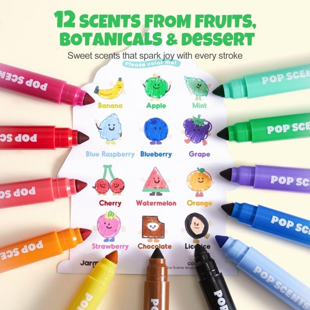 12 rotuladores ¡con olores! lavables