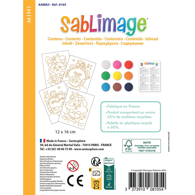 Arena de colores MINI SABLIMAGE · kawaii