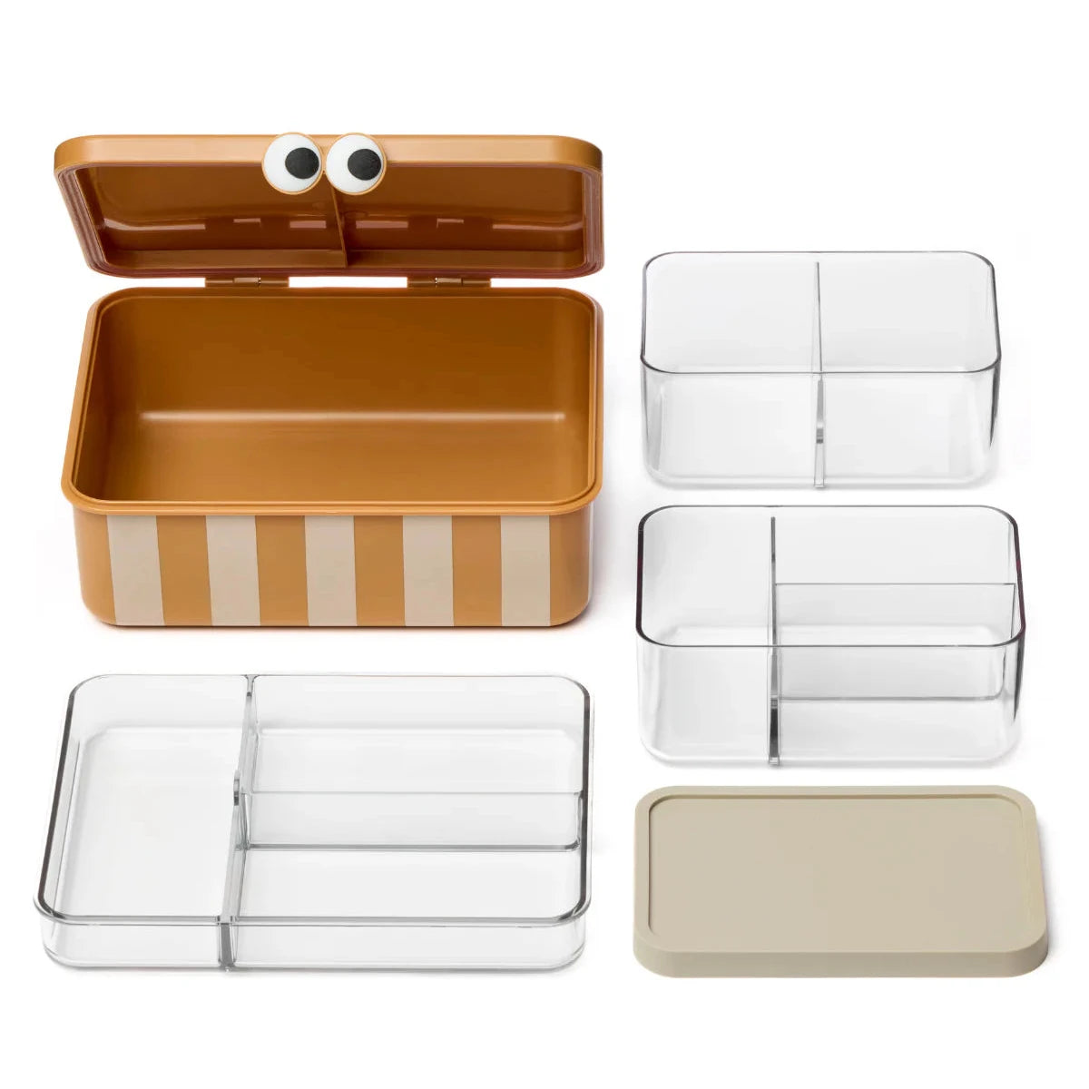 Caja de almuerzo con bandejas extraíbles NOUI NOUI · mustard