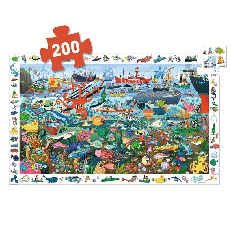 Puzzle de observación los tesoros del mar: 200 piezas