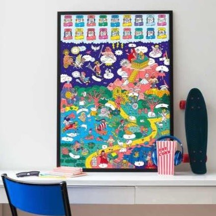 Poster XL + pegatinas OMY · Dioses Mitológicos - La Chata Merengüela
