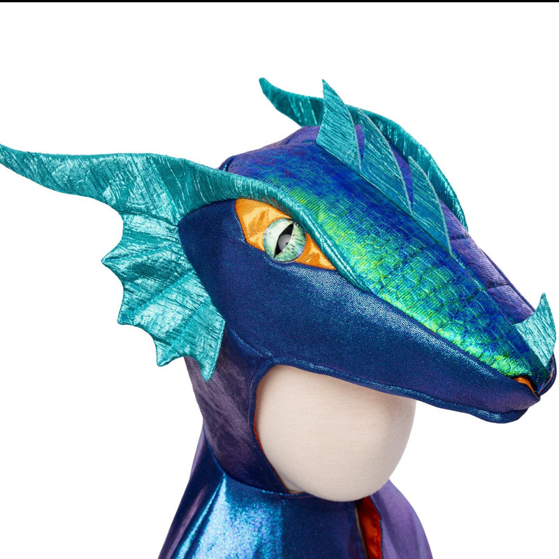 Capa Dragón Azul Metálico