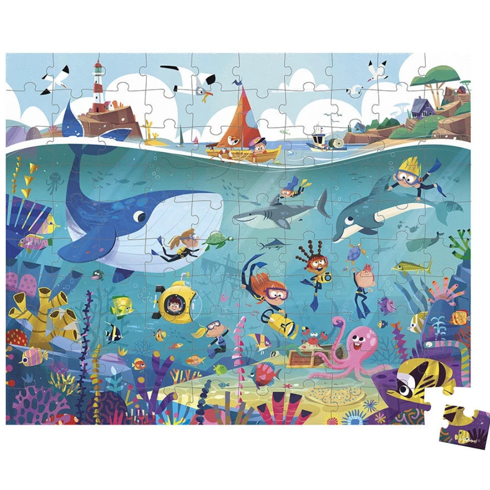 Puzzle el fondo del mar: 100 piezas