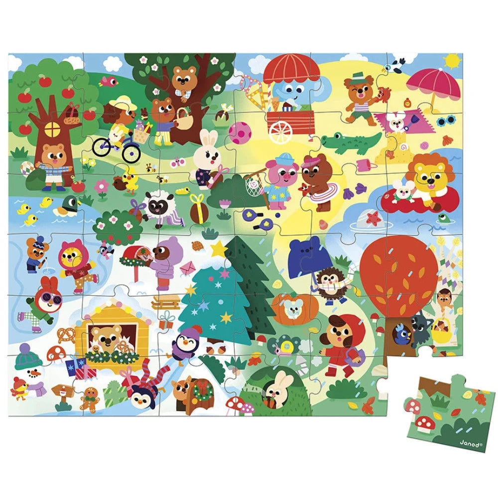 Puzzle las estaciones: 36 piezas