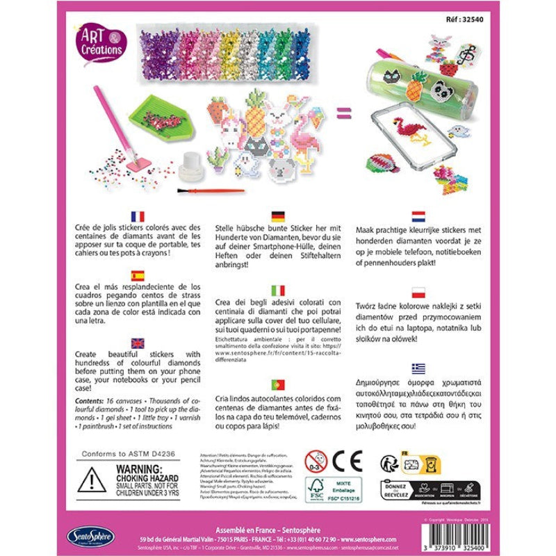 Crea pegatinas ¡con diamantes!