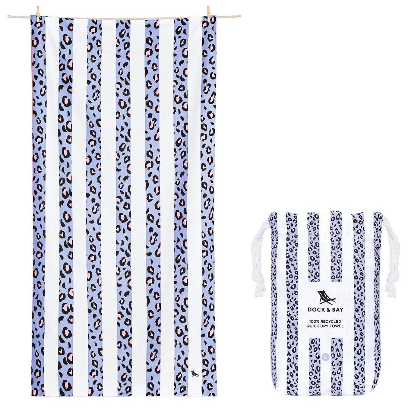 Toalla playa microfibra DOCK & BAY · leopard