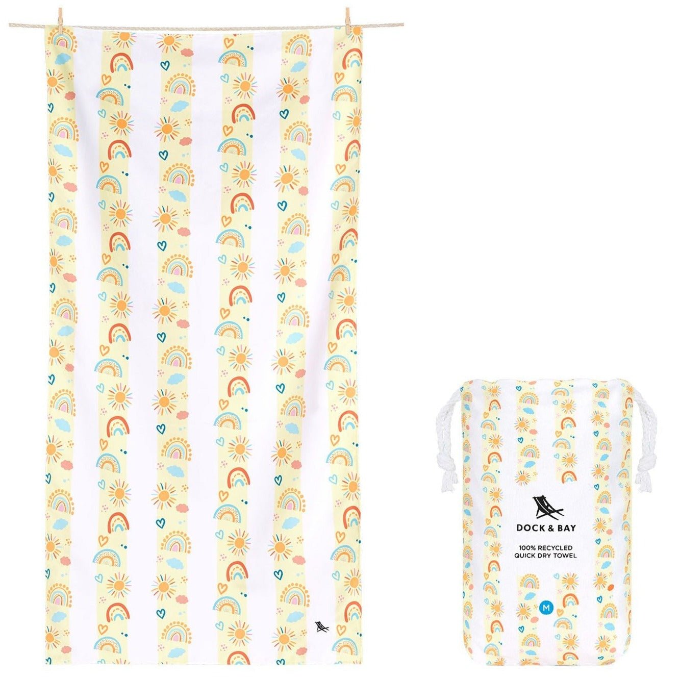 Toalla playa microfibra DOCK & BAY · rainbow road
