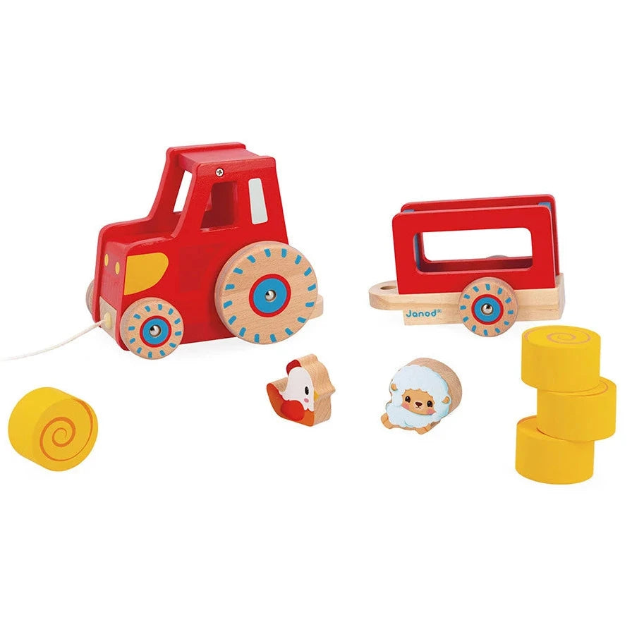 Tractor con cuerda de arrastre