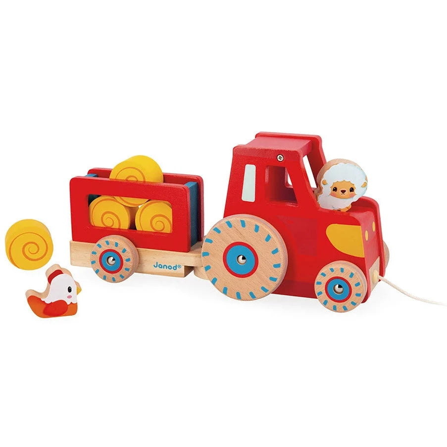 Tractor con cuerda de arrastre