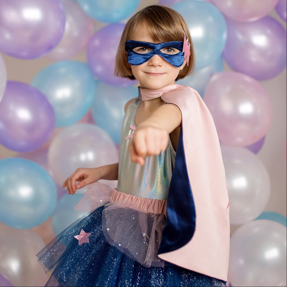 Tutú, Capa y Antifaz Rosa/Azul · 4 - 6 años - La Chata Merengüela