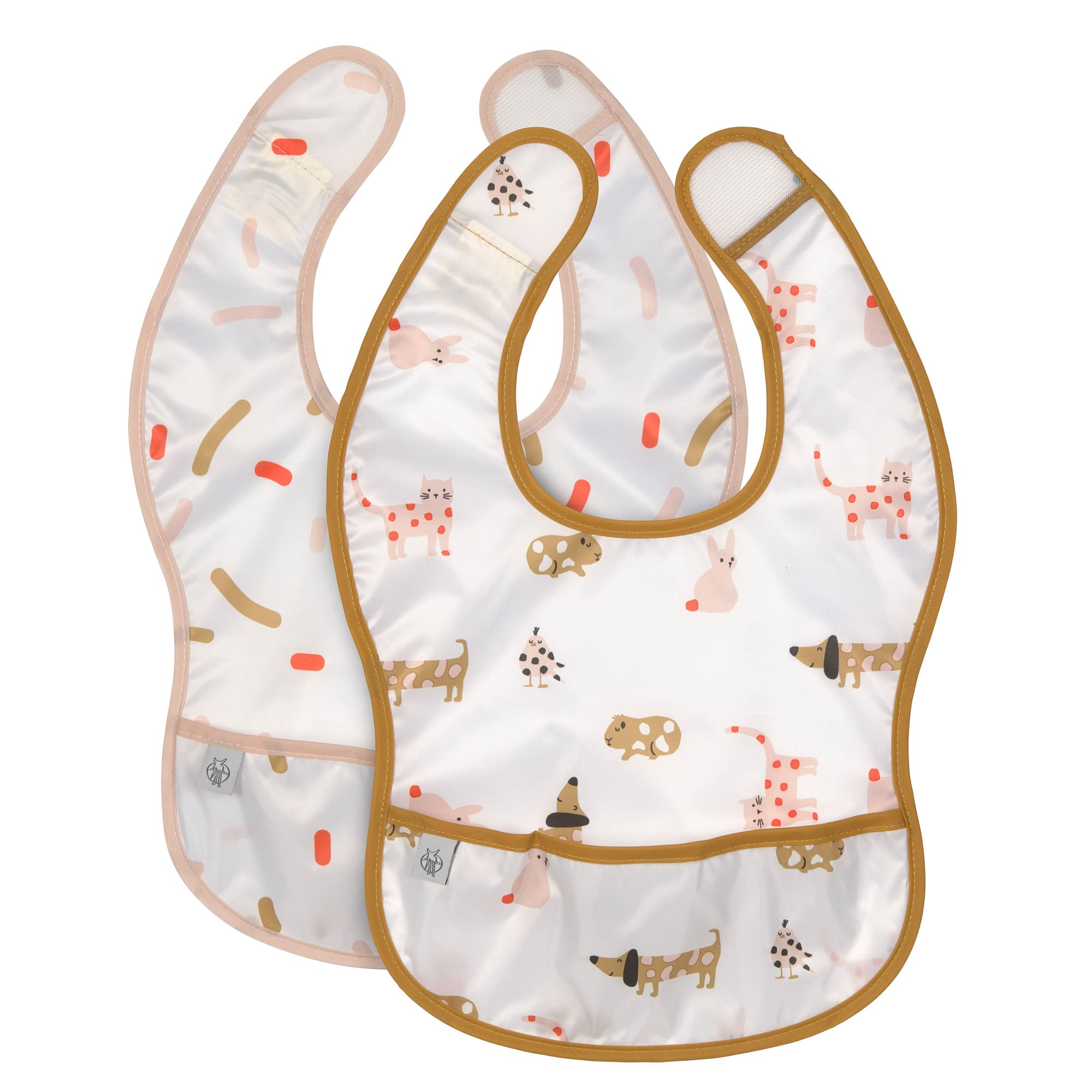 2 baberos con bolsillo Lässig · Spicy orange - La Chata Merengüela