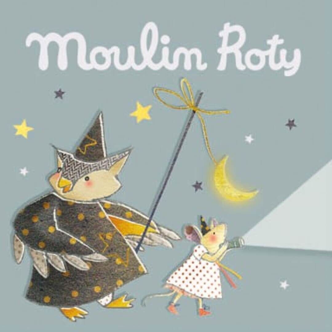 3 Cuentos de la Érase (gris) para linterna proyector de Moulin Roty - La Chata Merengüela