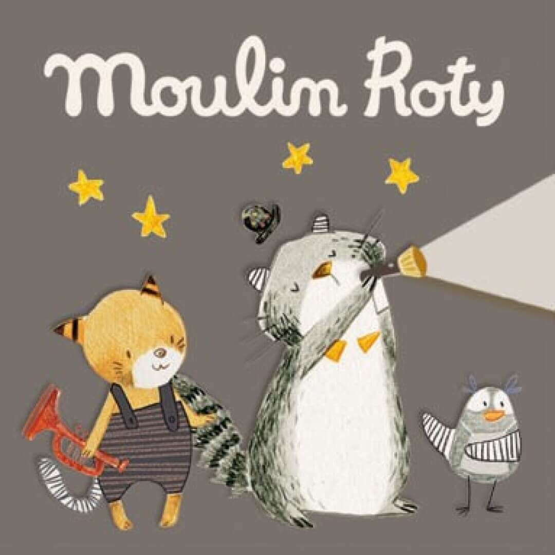 3 Cuentos de Moustaches para linterna proyector de Moulin Roty - La Chata Merengüela