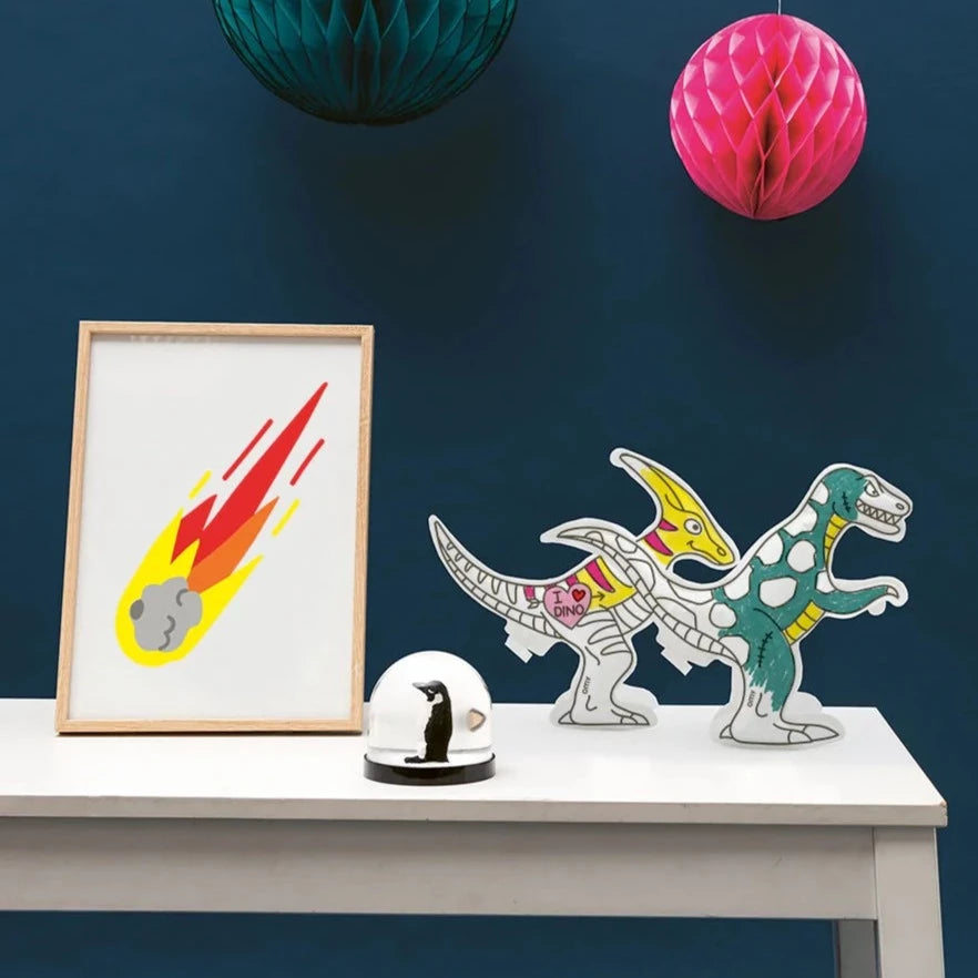 Juego OMY para colorear e inflar · dinos
