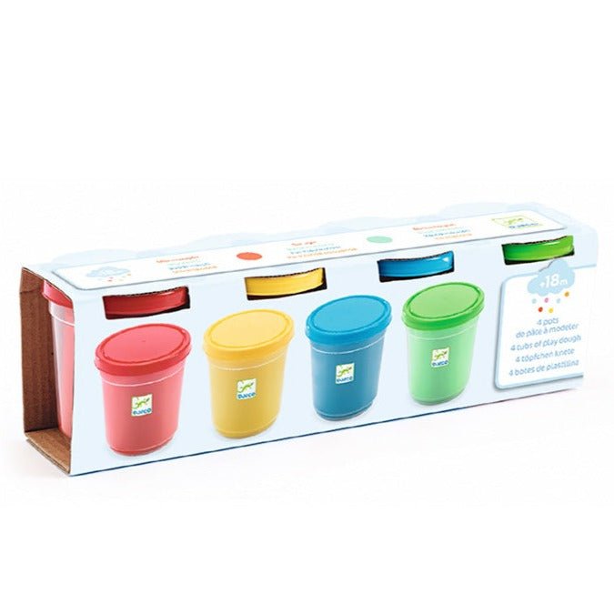 4 Botes de Plastilina Colores Básicos - La Chata Merengüela