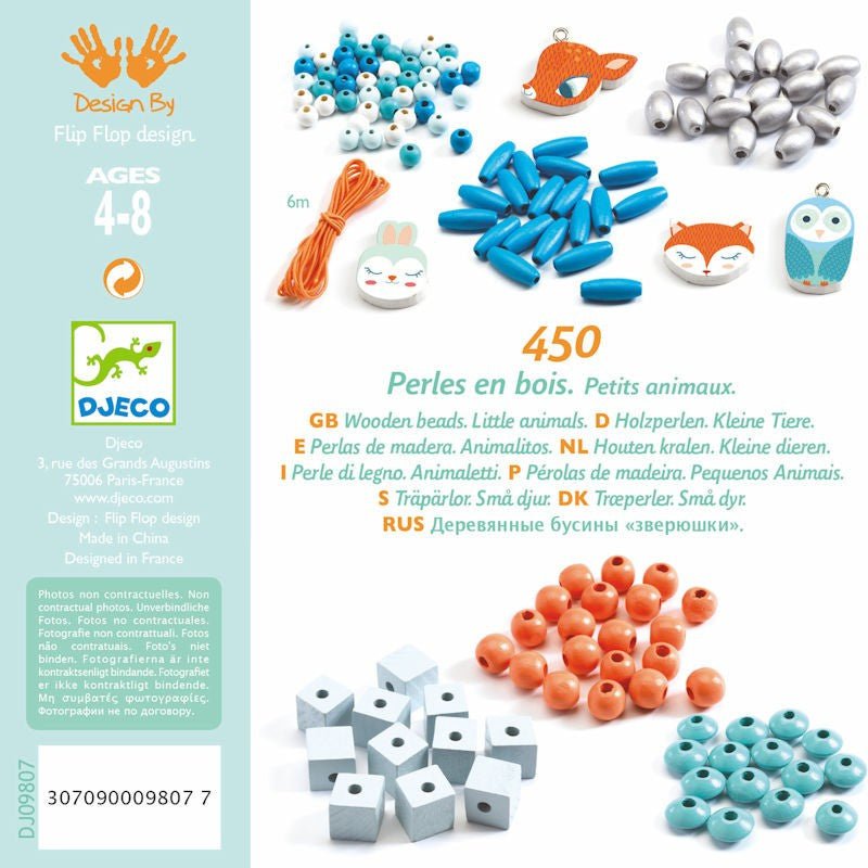 450 perlas para pulseras · animales - La Chata Merengüela