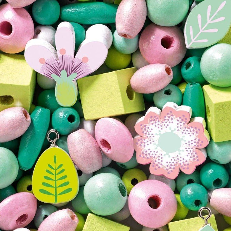 450 perlas para pulseras · flores - La Chata Merengüela