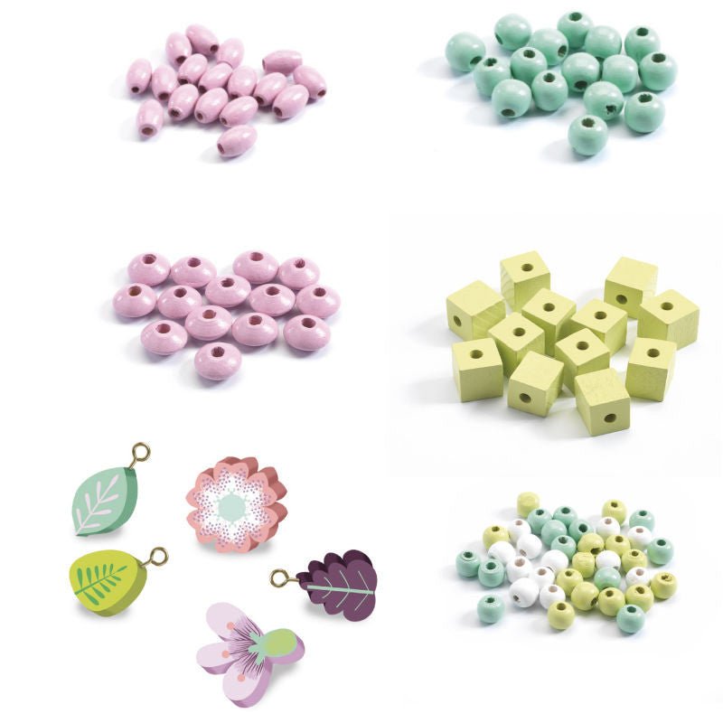 450 perlas para pulseras · flores - La Chata Merengüela