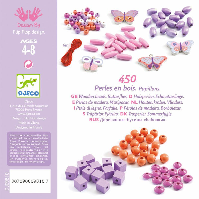 450 perlas para pulseras · mariposas