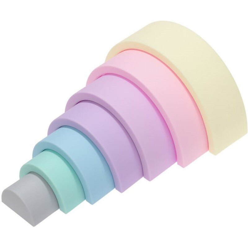 Arco Iris de Silicona Pastel Miwis · 7 piezas - La Chata Merengüela