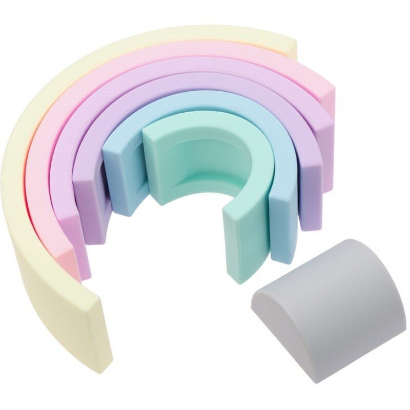 Arco Iris de Silicona Pastel Miwis · 7 piezas - La Chata Merengüela