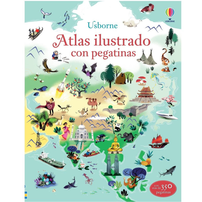 Atlas ilustrado con pegatinas - La Chata Merengüela