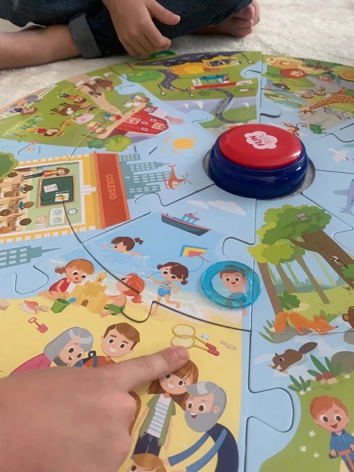 Búho ¡puzzle y juego de observación! con 100 palabras - La Chata Merengüela