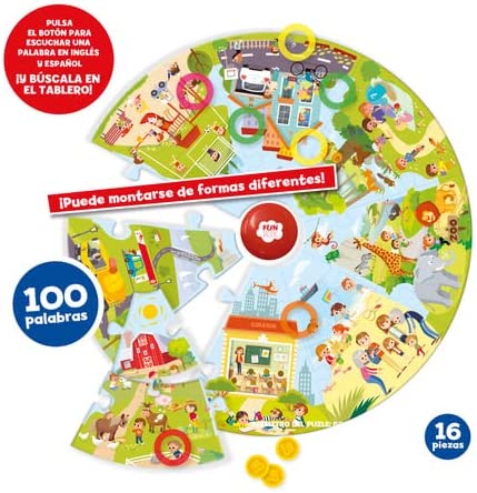 Búho ¡puzzle y juego de observación! con 100 palabras - La Chata Merengüela