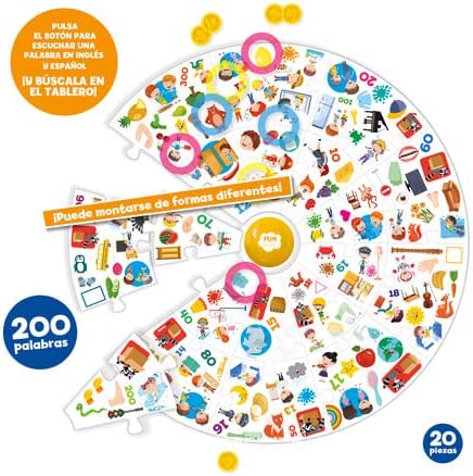 Búho ¡puzzle y juego de observación! con 200 palabras - La Chata Merengüela