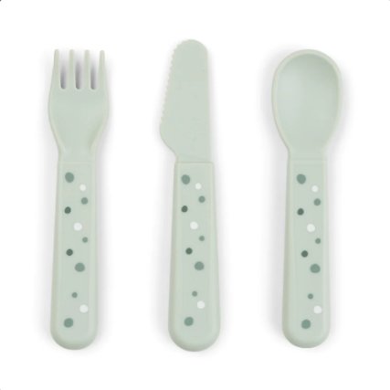 Cubiertos Done by Deer · Happy Dots Green - La Chata Merengüela