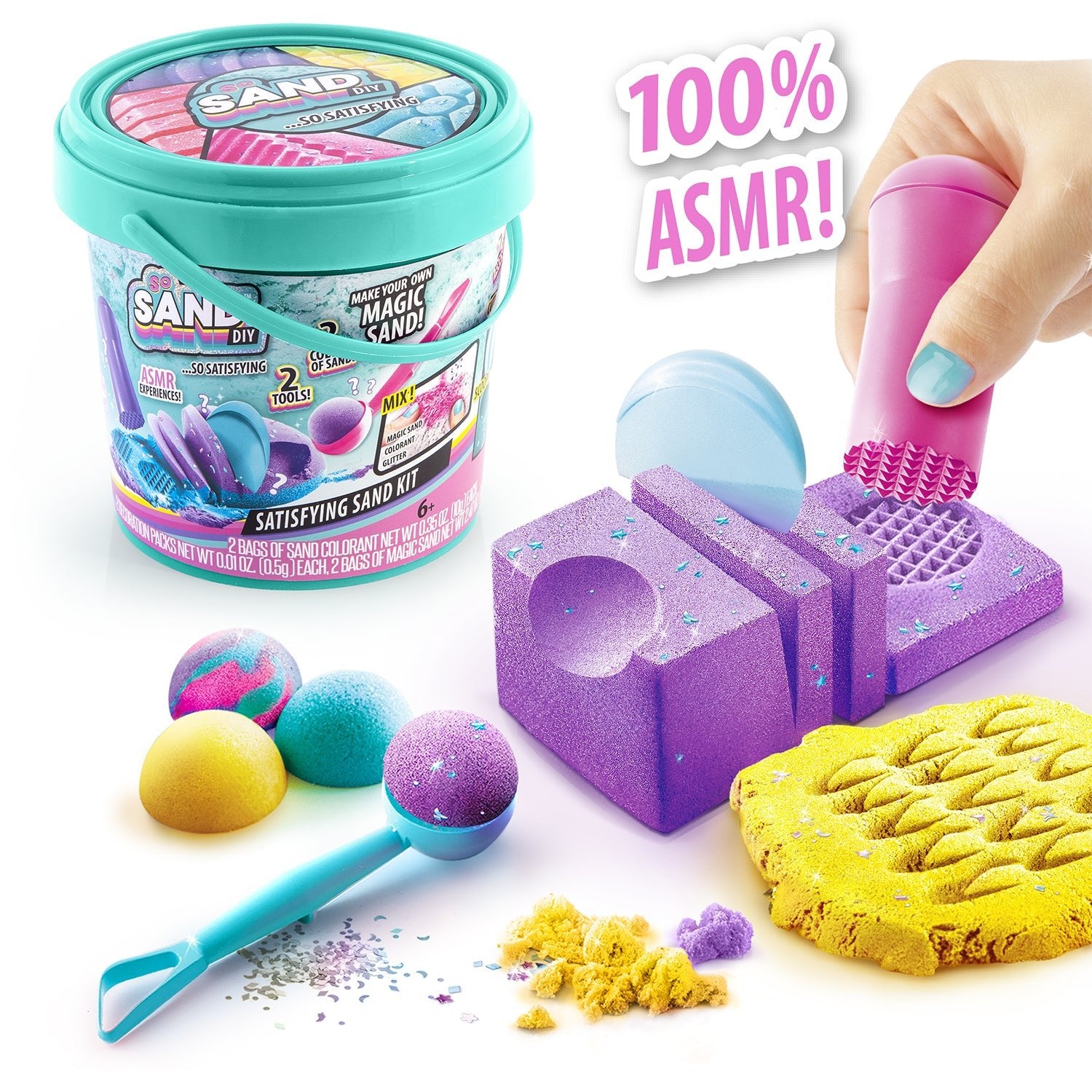 DIY Arena mágica, ¡en un cubo! con decoraciones - La Chata Merengüela