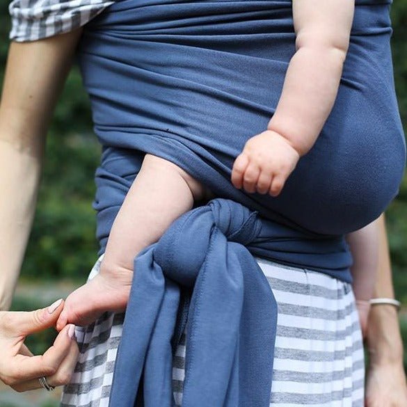 Fular Elástico Boba Wrap · Vintage Azul - La Chata Merengüela