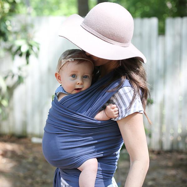 Fular Elástico Boba Wrap · Vintage Azul - La Chata Merengüela