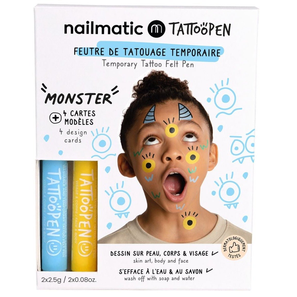 Kit Rotuladores Tatuajes con plantilla · Monster - La Chata Merengüela